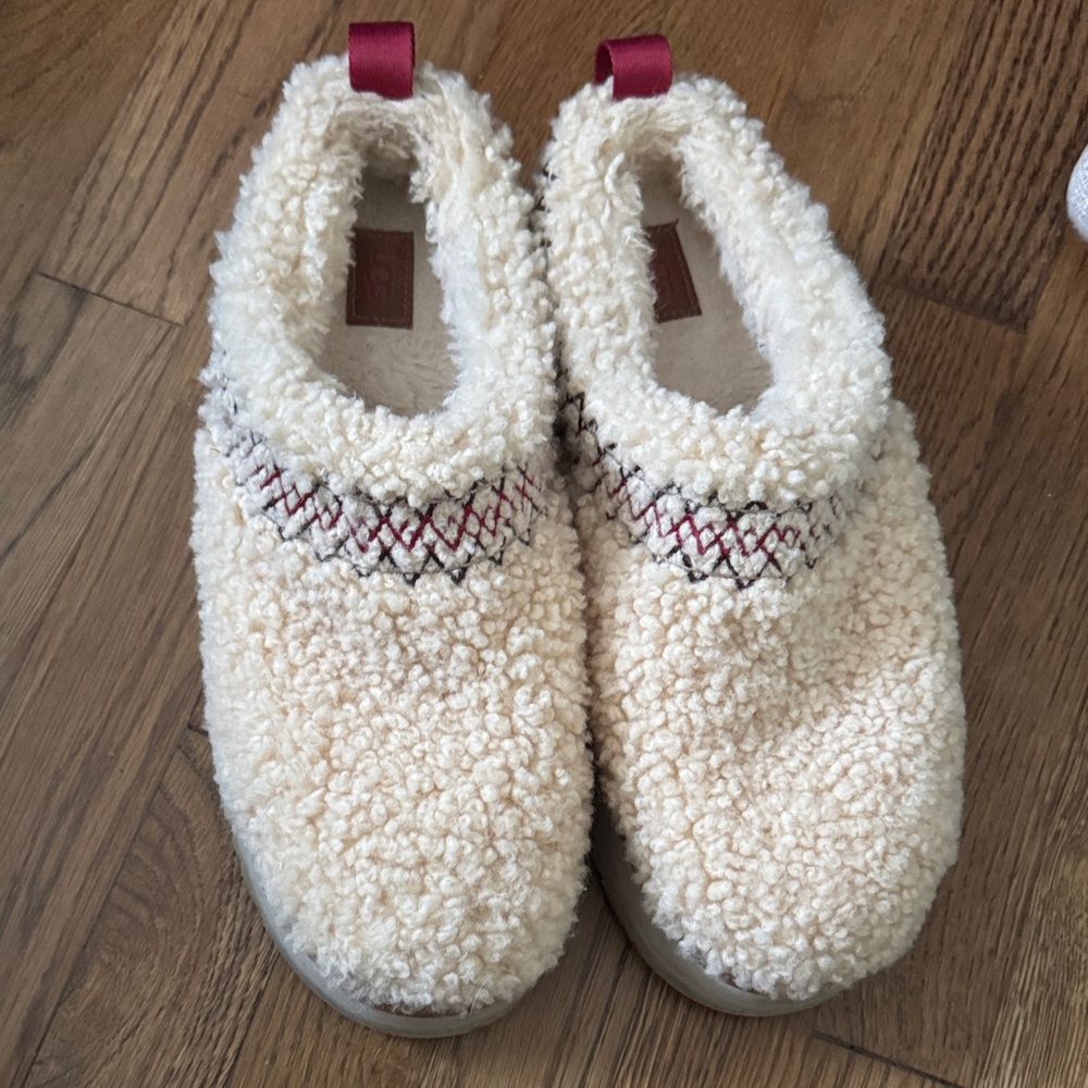 UGG Cream and Red Platform Shoes